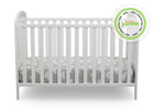 Delta Children Bianca White with Pooh 1301 Disney Winnie The Pooh 3-in-1 Convertible Baby Crib by Delta Children, Front Crib View a2a 2-Disney Winnie The Pooh 3-in-1 Convertible Crib