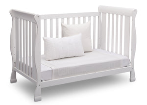 Delta Children Bianca (130) Riverside 4-in-1 Crib, angled conversion to daybed, a5a 6