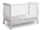 Delta Children Bianca (130) Riverside 4-in-1 Crib, angled conversion to toddler bed, a4a 5-Riverside 4-in-1 Crib
