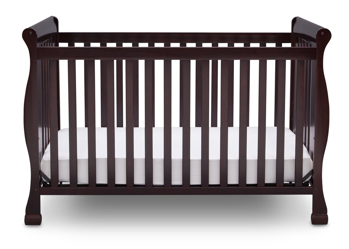 Delta Children Dark Chocolate (207) Riverside 4-in-1 Crib, front view, b2b