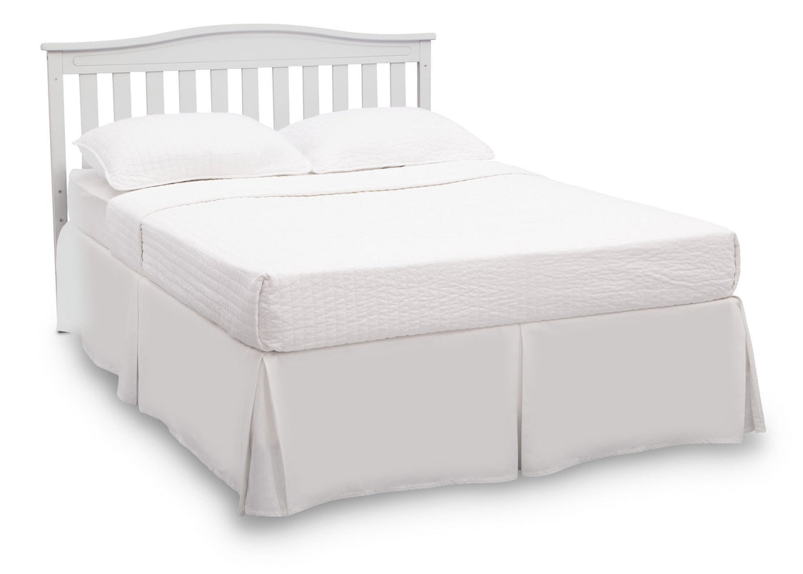 Delta Children Bianca White (130) Independence 4-in-1 Convertible Crib, Full Size Bed Conversion b7b