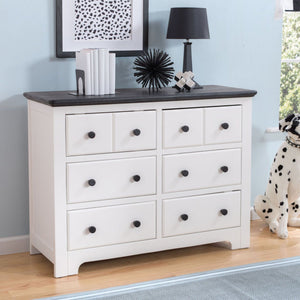 Delta Children Bianca with Rustic Ebony (135) Providence 6 Drawer Dresser, Hangtag a1a 23-Providence 6 Drawer Dresser