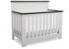 Delta Children Bianca with Rustic Ebony (135) Providence 4-in-1 Crib, Angled View a4a 1-Providence 4-in-1 Crib