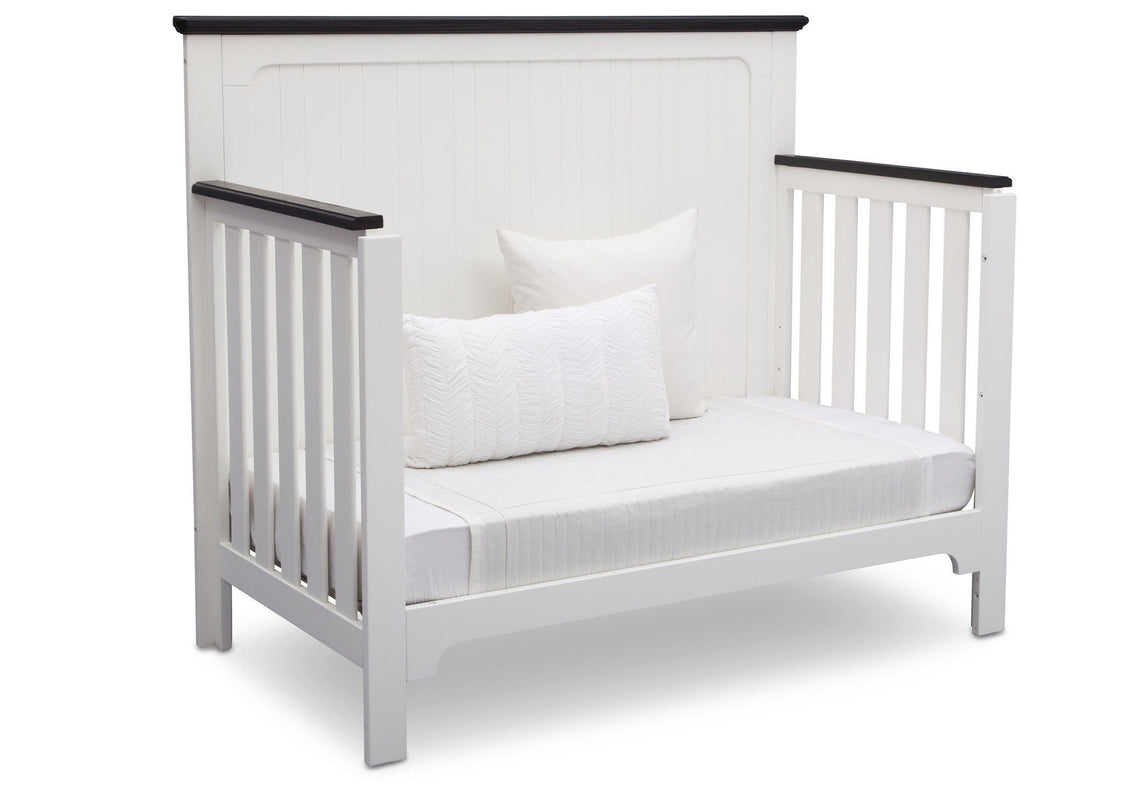 Delta Children Bianca with Rustic Ebony (135) Providence 4-in-1 Crib, Daybed Conversion a6a