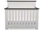 Delta Children Bianca with Rustic Ebony (135) Providence 4-in-1 Crib, Front View a3a 3-Providence 4-in-1 Crib