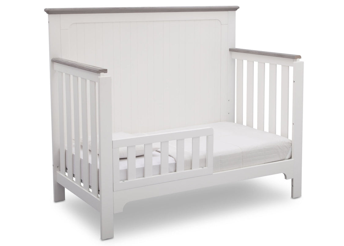 Delta Children Bianca with Rustic Haze (136) Providence 4-in-1 Crib, Toddler Bed Conversion b5b
