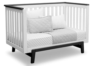Delta Children Bianca with Rustic Ebony (135) Providence Classic 4-in-1 Convertible Crib (548650), Day Bed, a5a 6