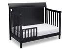 Delta Children Ebony (0011) New Haven 4-in-1 Crib, Angled Conversion to Toddler bed, a4a 4-New Haven 4-in-1 Crib