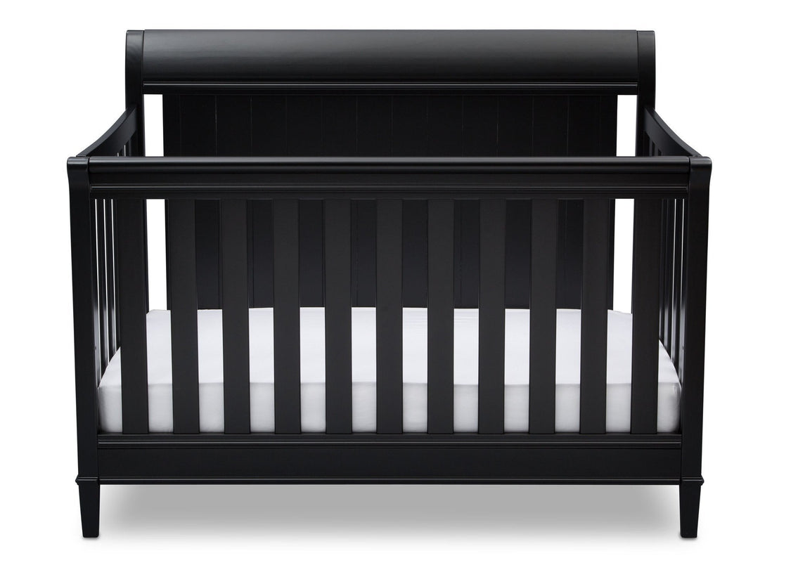 Delta Children Ebony (0011) New Haven 4-in-1 Crib, Front View, a2a