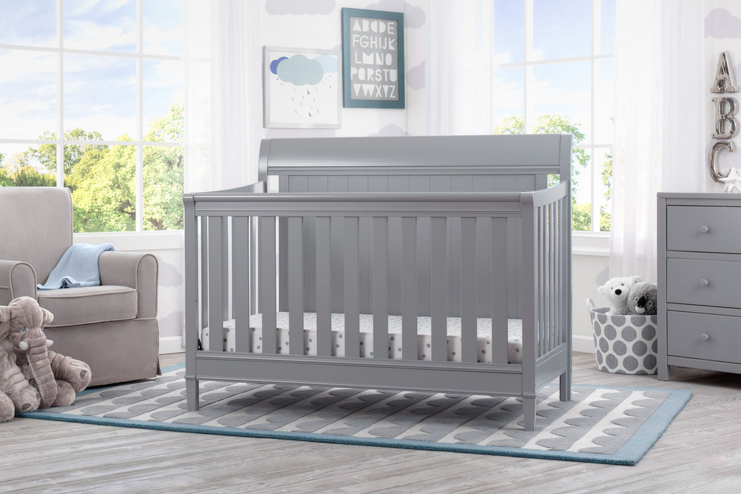 Delta Children Grey (026) New Haven 4-in-1 Crib, Hangtag, b1b