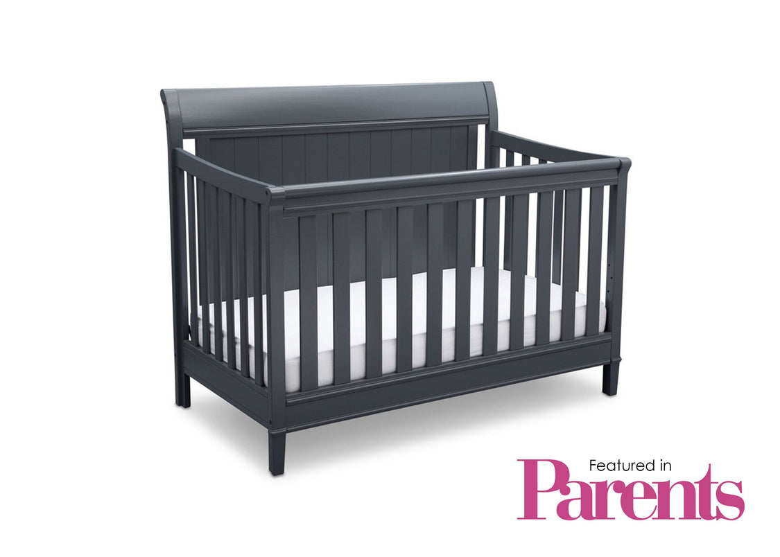 Delta Children Charcoal (029) New Haven 4-in-1 Crib, With Seal, c7c
