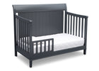 Delta Children Charcoal (029) New Haven 4-in-1 Crib, Angled Conversion to Toddler Bed, c4c 16-New Haven 4-in-1 Crib