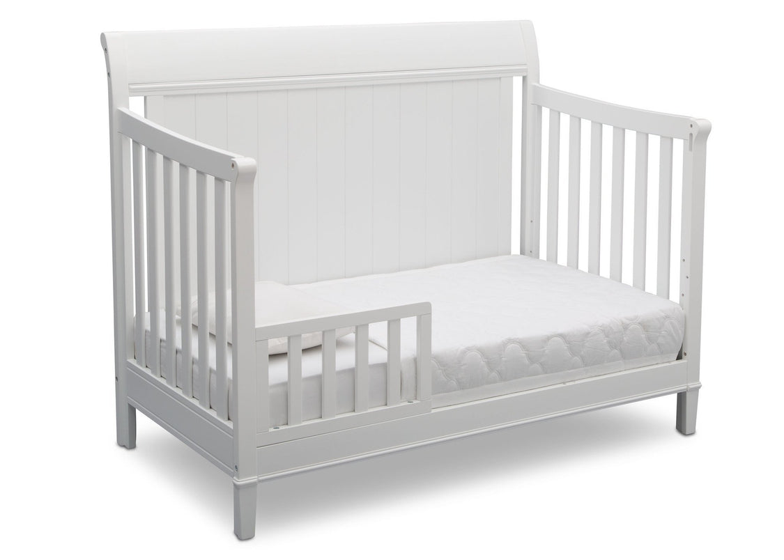 Delta Children Bianca (130) New Haven 4-in-1 Crib, Angled Conversion to Toddler Bed, d4d