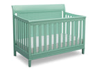 Delta Children Aqua (347) New Haven 4-in-1 Crib, Angled View, e3e 27-New Haven 4-in-1 Crib
