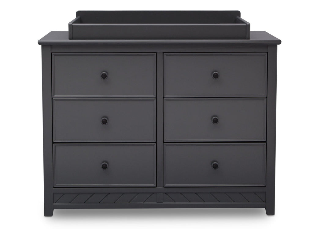 Delta Children Charcoal (029) Bennington Elite 6 Drawer Dresser Front View b2b