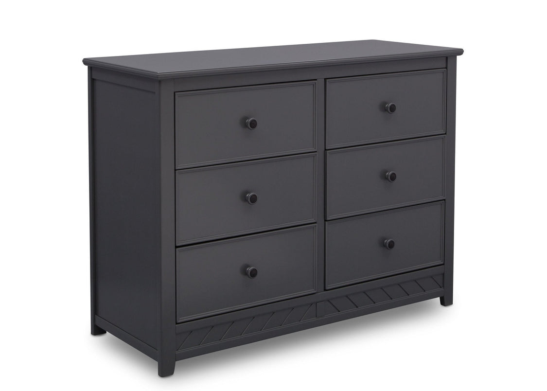 Delta Children Charcoal (029) Bennington Elite 6 Drawer Dresser Side View b3b