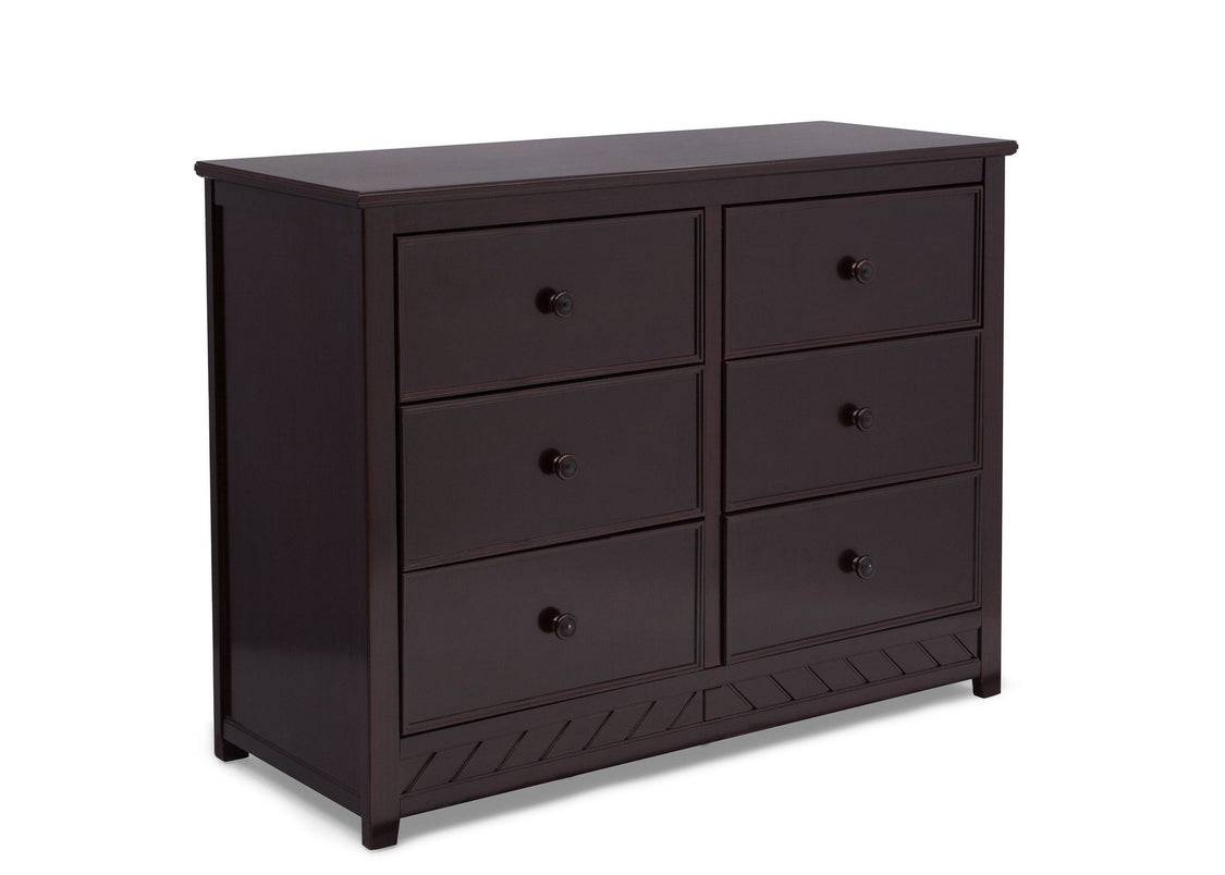 Delta Children Dark Espresso (958) Bennington Elite 6 Drawer Dresser Side View c3c