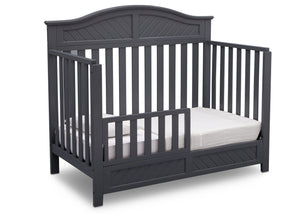 Delta Children Charcoal (029) Bennington Elite Curved 4-in-1 Crib angled conversion to toddler bed c4c 5