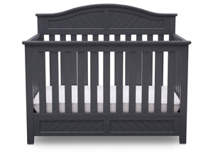 Delta Children Charcoal (029) Bennington Elite Curved 4-in-1 Crib Front View c2c 3