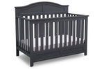 Delta Children Dark Charcoal (029) Bennington Elite Curved 4-in-1 Crib Side View c3c 9-Bennington Elite Curved 4-in-1 Crib