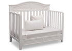 Delta Children Bianca (130) Bennington Elite Curved 4-in-1 Crib angled conversion to daybed a5a 5-Bennington Elite Curved 4-in-1 Crib