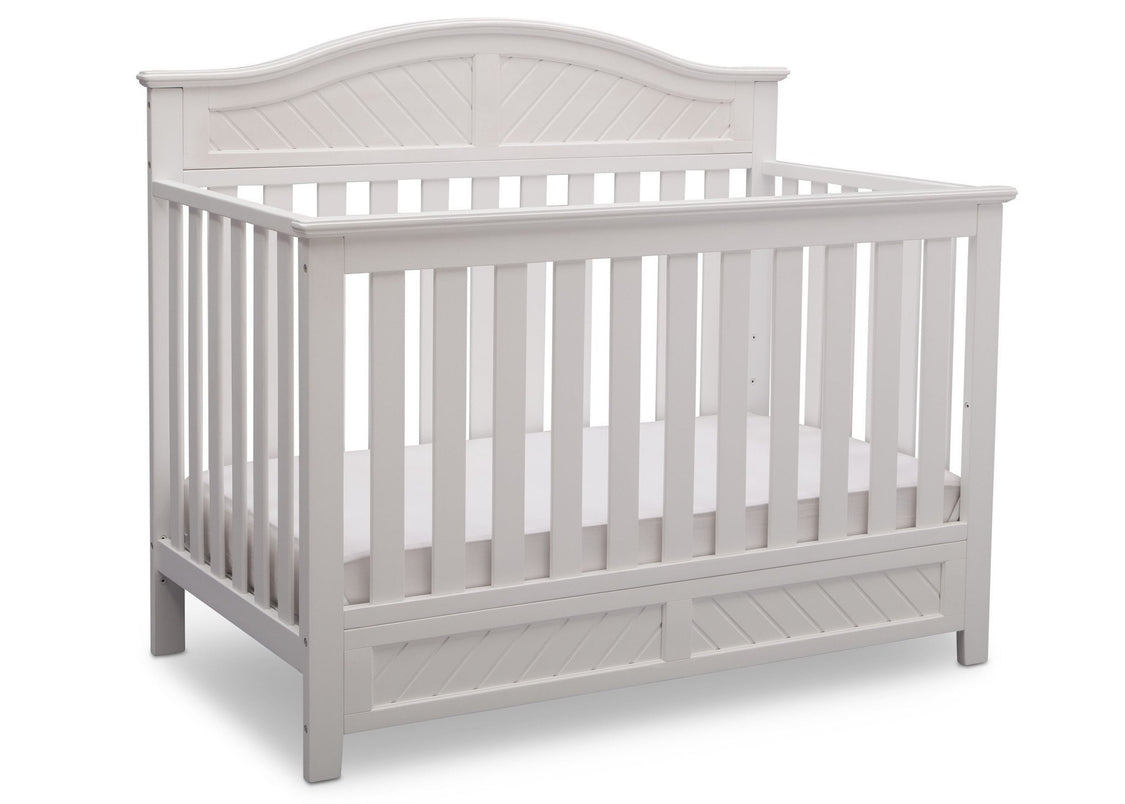 Delta Children Bianca (130) Bennington Elite Curved 4-in-1 Crib Side View a3a