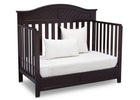 Delta Children Dark Espresso (958) Bennington Elite Curved 4-in-1 Crib angled conversion to daybed b5b 17-Bennington Elite Curved 4-in-1 Crib
