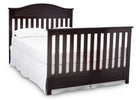 Delta Children Dark Espresso (958) Bennington Elite Curved 4-in-1 Crib angled conversion to full size bed b6b 18-Bennington Elite Curved 4-in-1 Crib