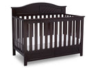 Delta Children Dark Espresso (958) Bennington Elite Curved 4-in-1 Crib Side View b3b 15-Bennington Elite Curved 4-in-1 Crib