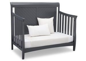 Delta Children Charcoal Grey (029) Bennington Elite Sleigh 4-in-1 Convertible Crib (550650), Day Bed, a5a 19