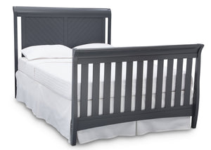 Delta Children Charcoal Grey (029) Bennington Elite Sleigh 4-in-1 Convertible Crib (550650), Full Size Bed, a6a 20