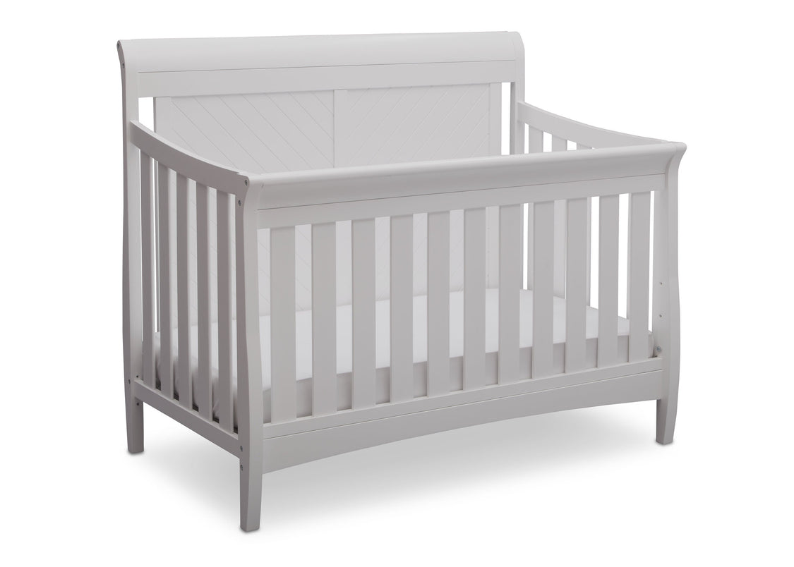 Delta Children Bianca (130) Bennington Elite Sleigh 4-in-1 Convertible Crib (550650), Right Angle, b3b
