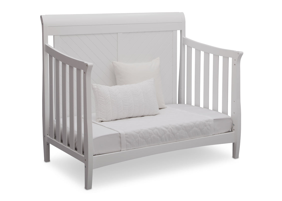 Delta Children Bianca (130) Bennington Elite Sleigh 4-in-1 Convertible Crib (550650), Day Bed, b5b