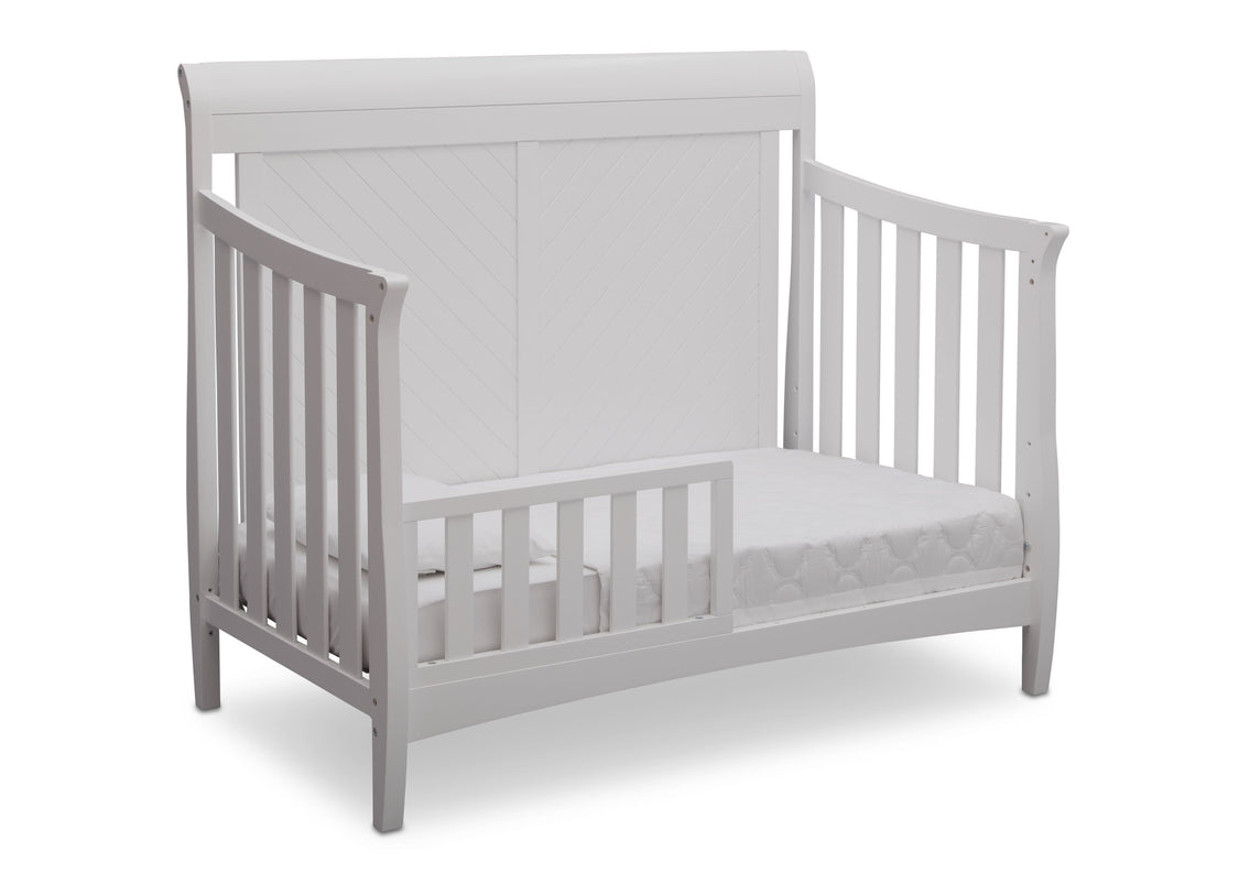 Delta Children Bianca (130) Bennington Elite Sleigh 4-in-1 Convertible Crib (550650), Toddler Bed, b4b