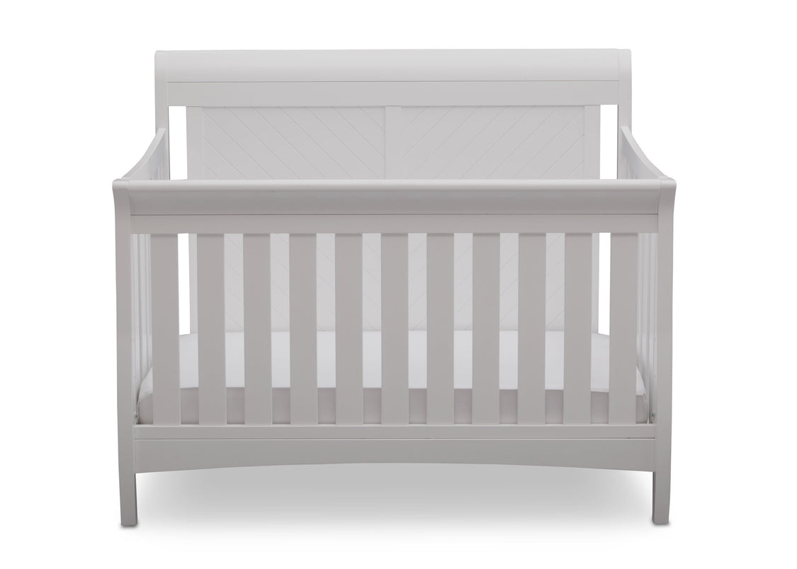 Delta Children Bianca (130) Bennington Elite Sleigh 4-in-1 Convertible Crib (550650), Straight, b2b