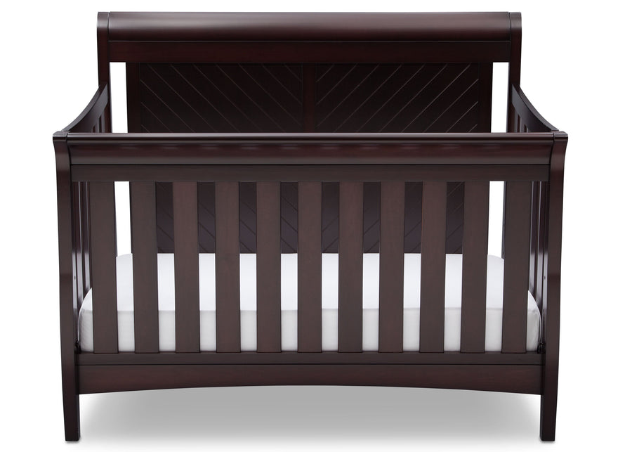 Delta Children Dark Espresso (958) Bennington Elite Sleigh 4-in-1 Convertible Crib (550650), Straight, c2c 14-Bennington Elite Sleigh 4-in-1 Convertible Crib