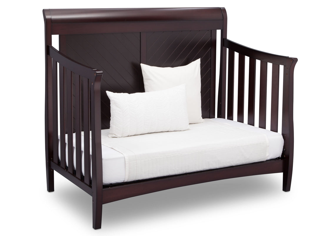 Delta Children Dark Espresso (958) Bennington Elite Sleigh 4-in-1 Convertible Crib (550650), Day Bed, c5c
