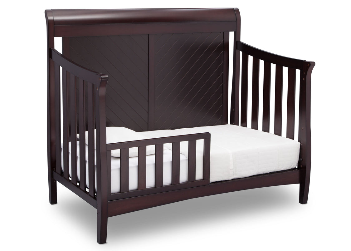 Delta Children Dark Espresso (958) Bennington Elite Sleigh 4-in-1 Convertible Crib (550650), Toddler Bed, c4c