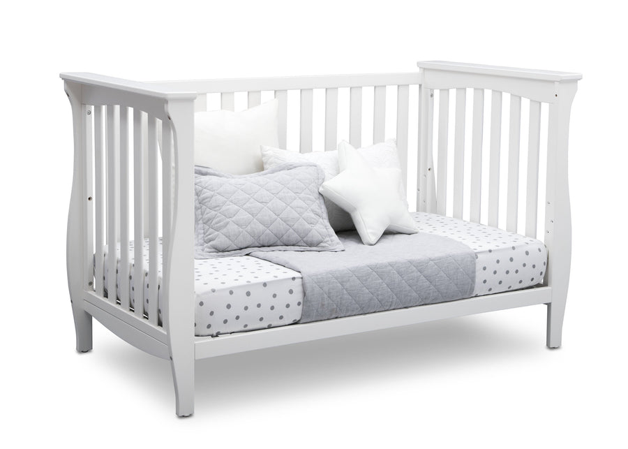 Delta Children Bianca White (130) Lancaster 3-in-1 Convertible Crib (552330), Daybed, b4b 9-Lancaster 3-in-1 Convertible Crib