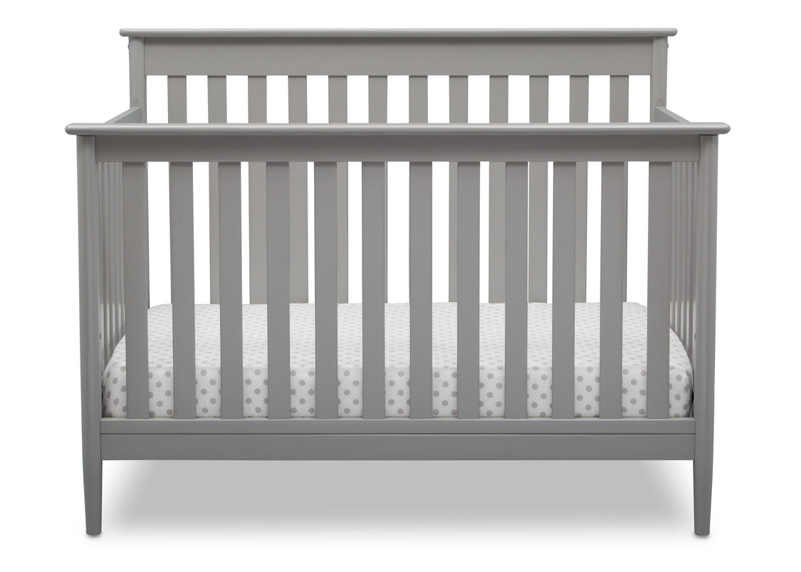 Delta Children Grey (026) Greyson Signature 4-in-1 Crib, front view, a2a