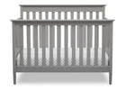 Delta Children Grey (026) Greyson Signature 4-in-1 Crib, front view, a2a 3-Greyson Signature 4-in-1 Convertible Crib