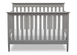 Delta Children Grey (026) Greyson Signature 4-in-1 Crib, front view, a2a 6
