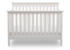 Delta Children Bianca White (130) Greyson Signature 4-in-1 Crib, front view, b2b 9-Greyson Signature 4-in-1 Convertible Crib
