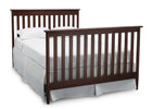 Delta Children Walnut (1316)) Greyson Signature 4-in-1 Crib, angled conversion to full size bed, d6d 23-Greyson Signature 4-in-1 Convertible Crib