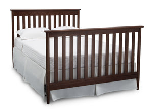 Delta Children Walnut (1316)) Greyson Signature 4-in-1 Crib, angled conversion to full size bed, d6d 26
