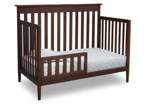 Delta Children Walnut (1316)) Greyson Signature 4-in-1 Crib, angled conversion to toddler bed, d5d 27
