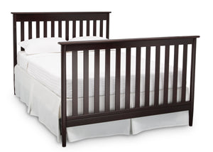Delta Children Dark Chocolate (207) Greyson Signature 4-in-1 Crib, angled conversion to full size bed, c6c 20