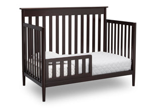 Delta Children Dark Chocolate (207) Greyson Signature 4-in-1 Crib, angled conversion to toddler bed, c5c 21