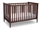 Delta Children Walnut (1316) Greyson 3-in-1 Crib, Angled View, b3b 2-Greyson 3-in-1 Crib