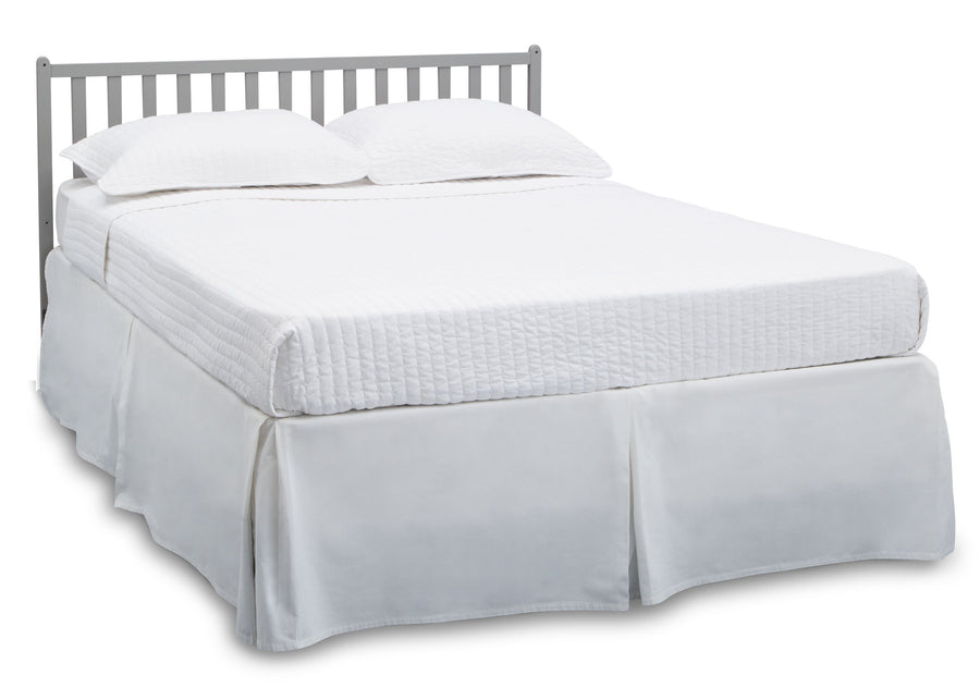 Delta Children Grey (026) Heartland Classic 4-in-1 Convertible Crib, Full Size Bed Angle, a6a 6-Heartland Classic 4-in-1 Convertible Crib